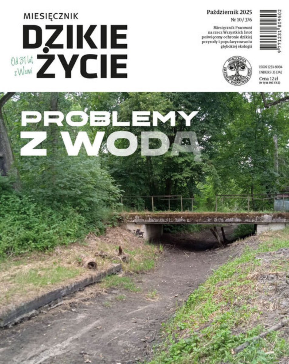 #Woda w najnowszym DŻ.

🔹 Europejska Inicjatywa Obywatelska na rzecz wodnej odporności i sprawiedliwości

🔹 Wnioski po powodzi z jesieni 2024 roku

🔹 Skąd weźmiemy wodę?

Październikowe wydanie miesięcznika Dzikie Życie już dostępne:
dzikiezycie.pl/aktualnosci/59…