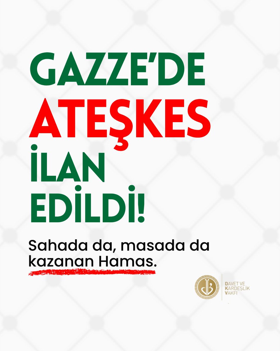 Gazze'de Ateşkes İlan Edildi!

Sahada da, masada da kazanan Hamas.

#GazzedeAteşkes