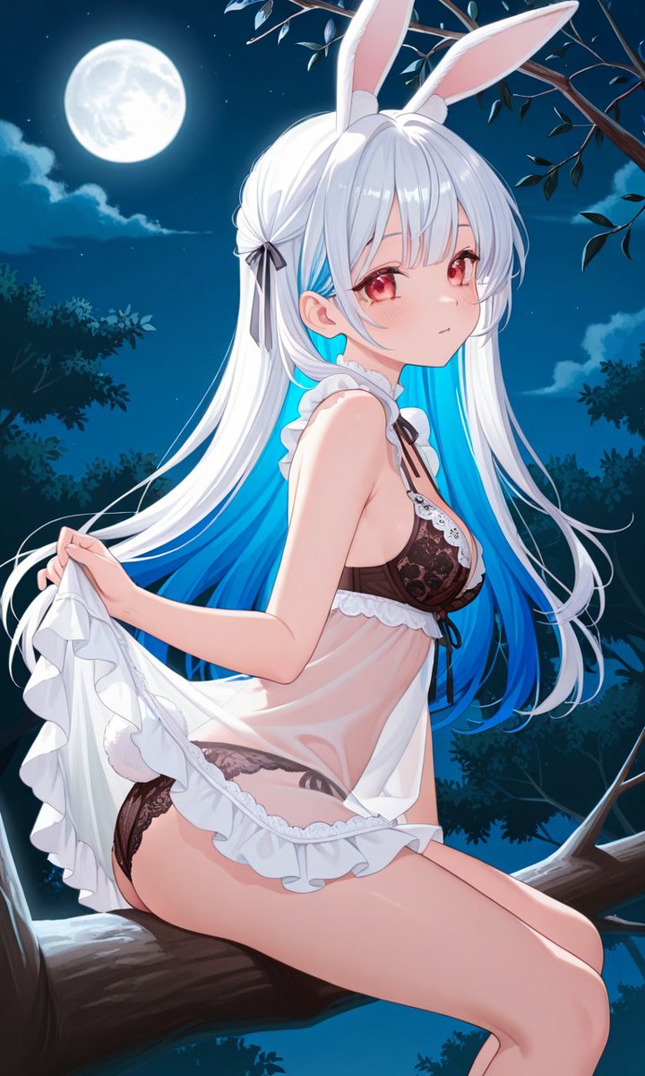 <a href="/shirakawahotal/">ほたる@イラスト師さんと繋がりたい@NIKKEヘブバン大好き</a> #水着と下着祭り
下着の方で参加します！

双子のうさぎさんのスケスケランジェリードレスとお月見