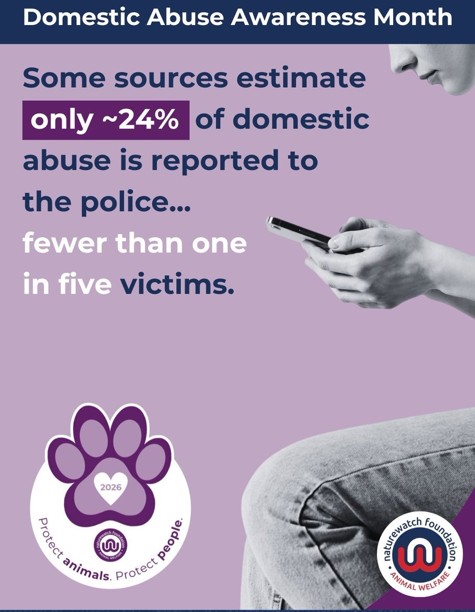 💜 October is Domestic Abuse Awareness Month.

When people experience abuse, their animals often do too. Pets are more than companions — they’re sources of comfort, strength, and unconditional love. 🐾💔

Together, we can break the cycle of abuse. #BreakingTheLink