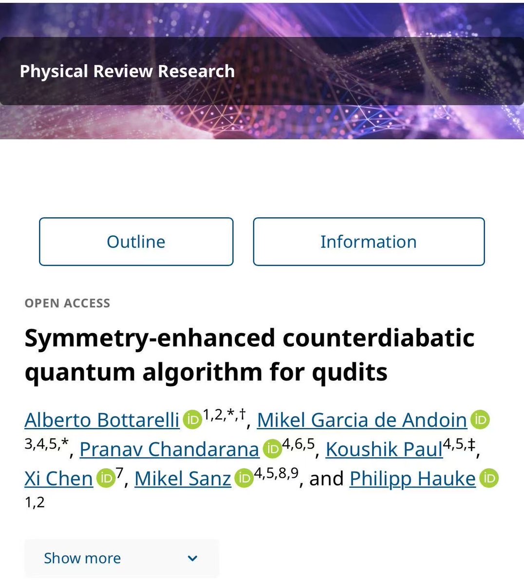 Xi Chen (@xichen_sta) on Twitter photo Two current papers on quantum algorithms (with counterdiabatic driving) are published in <a href="/PhysRevResearch/">Physical Review Research</a> with the groups of Philip Walther <a href="/QUANTUMunivie/">Quantum Optics, Nanophysics and Information</a> and <a href="/PhilippHauke/">PhilippHauke</a> <a href="/UniTrento/">Università di Trento</a>. Thanks for all collaborators <a href="/NquireC/">NQUIRE Center</a> making these happen! <a href="/icmm_csic/">Instituto de Ciencia de Materiales Madrid - CSIC</a> Two current papers on quantum algorithms (with counterdiabatic driving) are published in <a href="/PhysRevResearch/">Physical Review Research</a> with the groups of Philip Walther <a href="/QUANTUMunivie/">Quantum Optics, Nanophysics and Information</a> and <a href="/PhilippHauke/">PhilippHauke</a> <a href="/UniTrento/">Università di Trento</a>. Thanks for all collaborators <a href="/NquireC/">NQUIRE Center</a> making these happen! <a href="/icmm_csic/">Instituto de Ciencia de Materiales Madrid - CSIC</a>