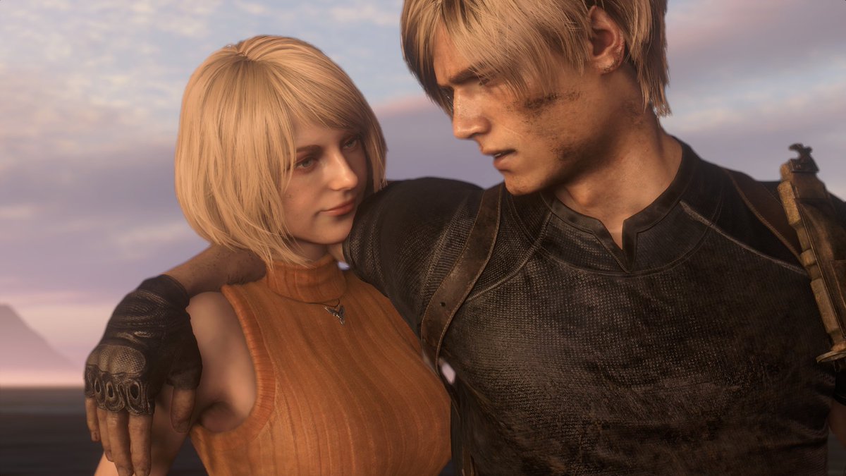 csayric's tweet photo. Leon and his baby eagle 

#REBHFun #Residentevil4remake #LeonKennedy #AshleyGraham #Eagleone #Ashleon #Leshley https://t.co/t44EJrmnME