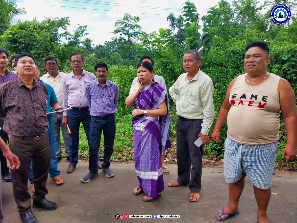 Hon’ble Minister of Industries &amp; Commerce, Government of Tripura, Sushri <a href="/santanachakma59/">Santana Chakma</a> visited the proposed site for ITI establishment at Kumarghat Subdivision (Pancharthal), accompanied by senior officials.