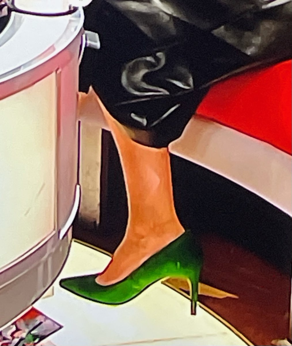 Sarah's awesome green shoes