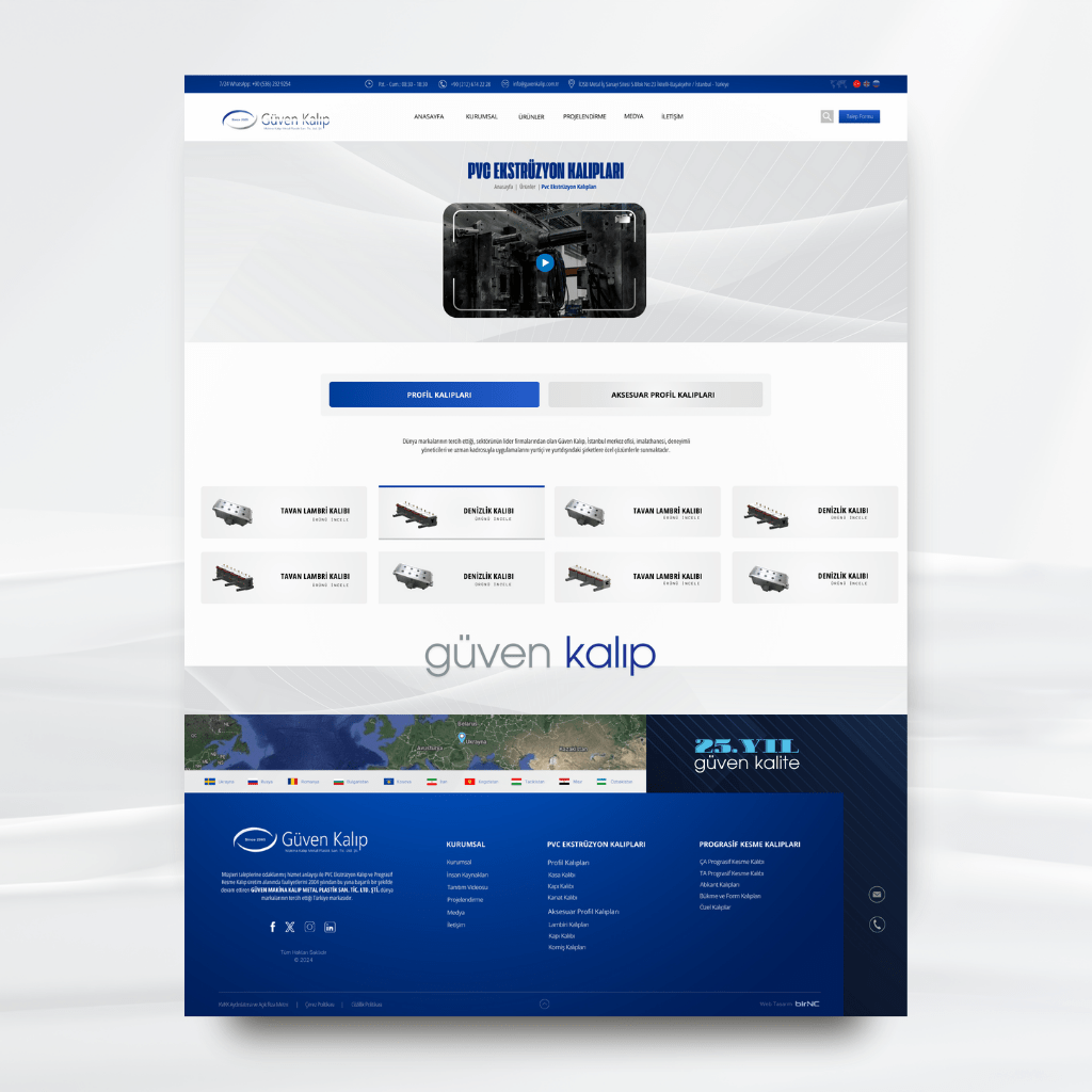 𝐆𝐔̈𝐕𝐄𝐍 𝐊𝐀𝐋𝐈𝐏 ⚙️
Modern, yeni nesil ve SEO dostu web sitesiyle Güven Kalıp dijitalde artık daha güçlü, daha kreatif 💻✨

🔗 Detaylar: birnc.com.tr/guven-kalip
❥ #birNC ile markanızı geleceğe taşıyın.
#WebDesign #Web #Ui #UX