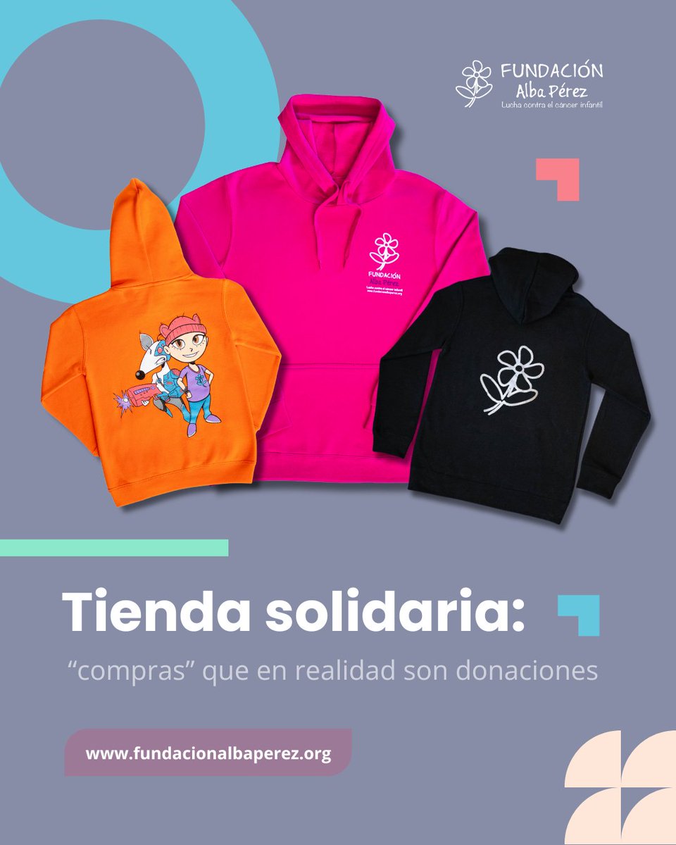 Tienda solidaria: tus compras son donaciones 🎽🧥Tú eliges la prenda y nosotros la transformamos en horas de laboratorio 🔬.

fundacionalbaperez.org/blog-el-dia-a-… 📖🔗

#tiendasolidaria #camisetassolidarias #sudaderassolidarias #donaciones #sarcomadeewing #cancerinfantil #fundacionalbaperez