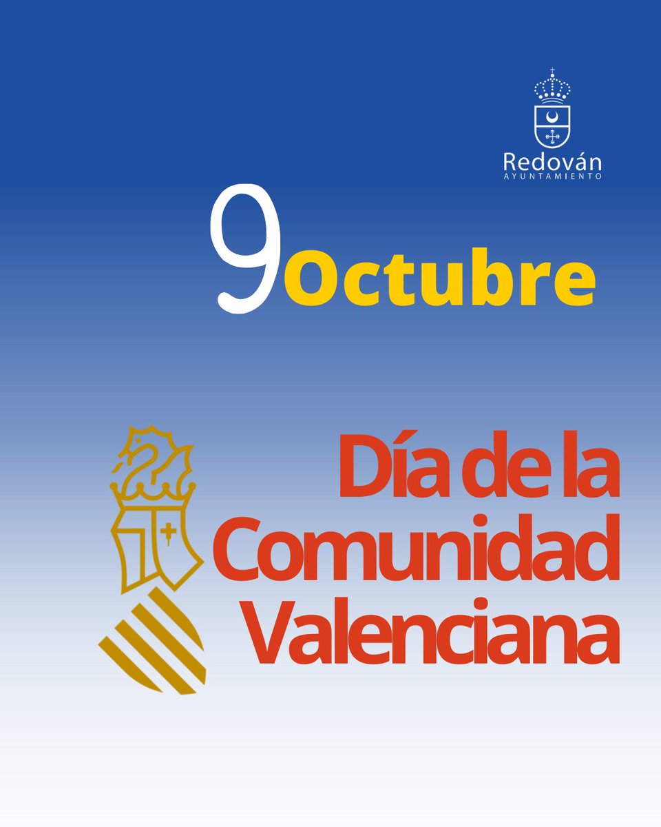 💙💛❤️ Hoy celebramos lo que somos: historia, cultura y orgullo valenciano.

¡Feliz 9 de octubre desde Redován!

#RedovánSeViveRedovánSeSiente