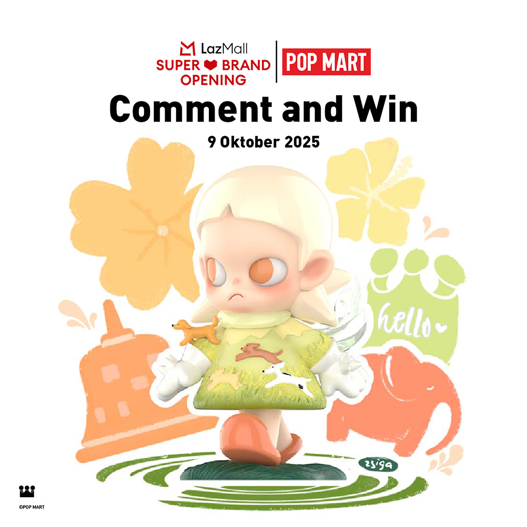 LazadaID's tweet image. GIVEAWAY ALERT 

Siapa yang mau Hacipupu dan Hirono dari POP MART?!! 

 1. Follow @LazadaID

2. RT, Like &amp;amp; REPLY seri Hacipupu dan Hirono inceran pake kalimat "di Lazada x POP MART aku pengen ....." sebanyak-banyak, yaa!

Periode: 9 - 15  Oktober 2025.