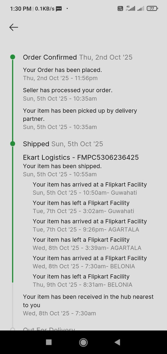 DipankT's tweet photo. @flipkartsupport  why too much delayed delivery already arrived belonia at morning 7.30 till now don't delivery my order what happened https://t.co/nJdxQS5zug