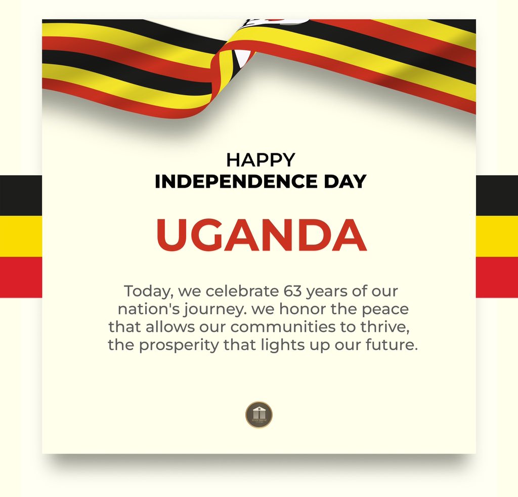 #Uganda 🇺🇬🇺🇬Happy 63rd Independence Celebrations👏
Oh Uganda! May God Uphold thee!
#UGAt63