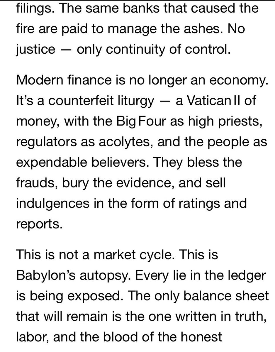 MLorrM's tweet image. Interesting (anonymous) comment on a zero hedge article regarding the First Brands collapse & the emerging information regarding debt being collateralised by the same assets multiple times. Very troubling.
