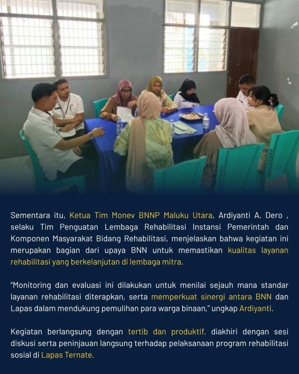 lapasternate's tweet photo. Kunjungan MONEV BNNP Malut ke Lapas Ternate https://t.co/sTtmQJtx1j