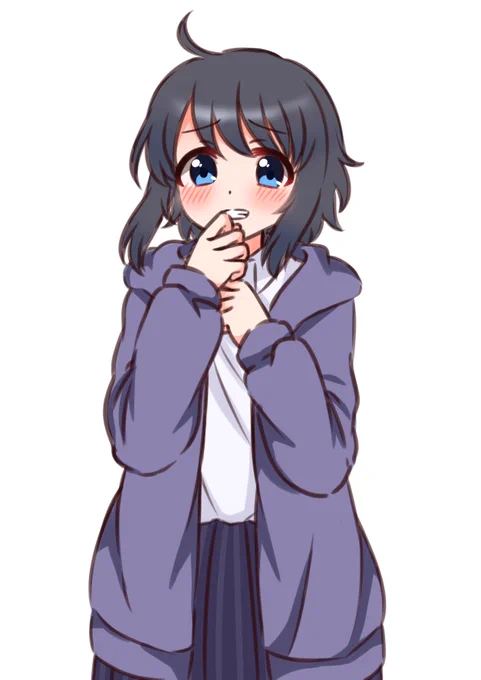 ファンボのないしょプラン用に描いてる後輩ちゃんなんですけど、すごい地味な感じなのに妙にかわいくないですか? えっちな目に遭います