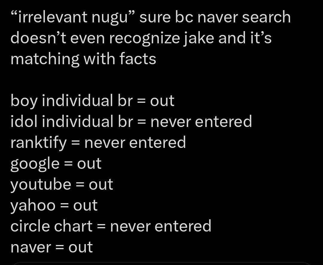 Jake stans are so weird. I wonder if their fav talent is only to be omega of the group or what cuz he is out everywhere 😔