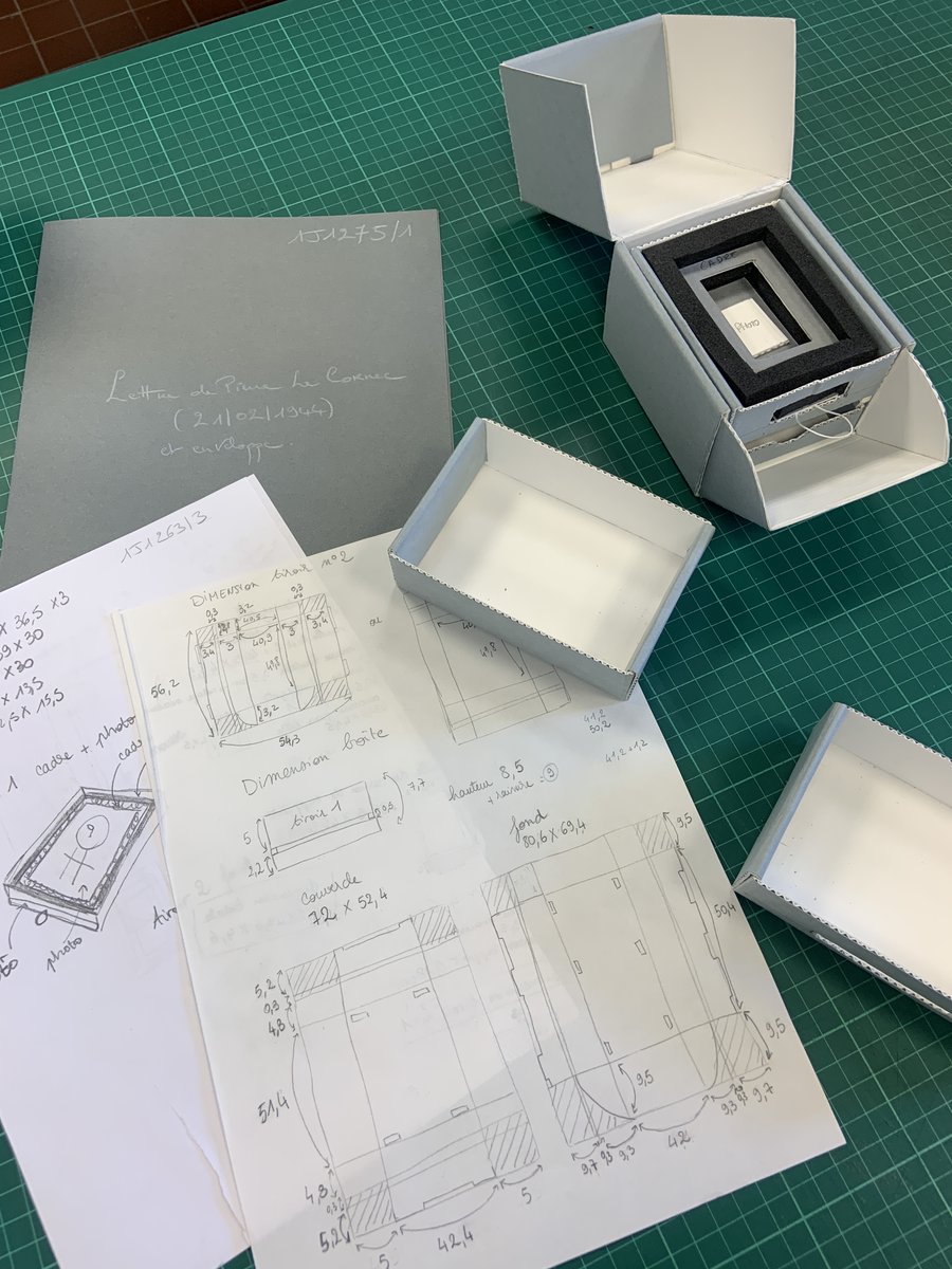 📝Signalons l’acquisition de la dernière lettre de Pierre Le Cornec, étudiant breton fusillé le 21 février 1944 au Mont-Valérien.
🔨Pour conserver au mieux ce document unique tout en gardant son aspect d’origine un important travail de réflexion a été mené.