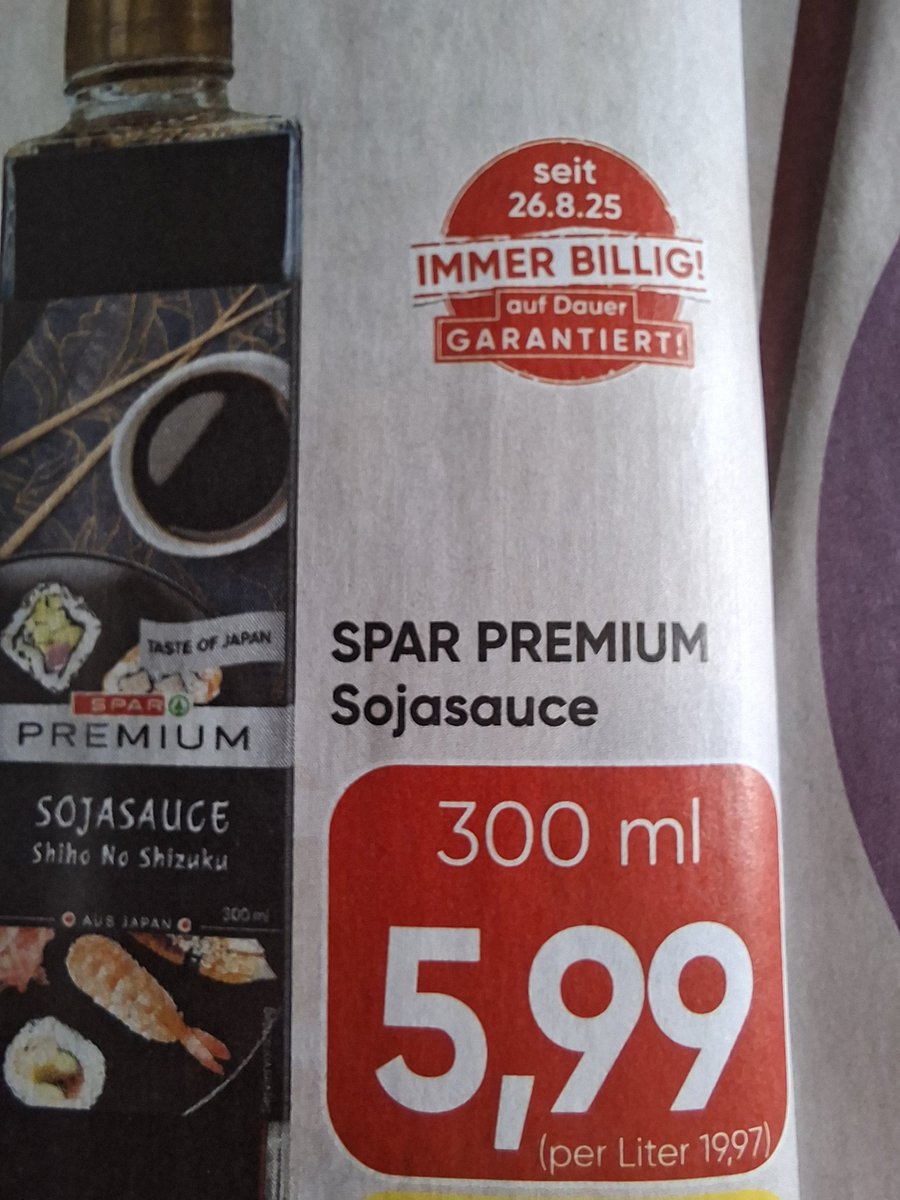 Seit sechs Wochen preisstabil!
Sensationell