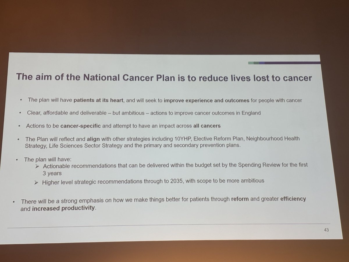 Prof Peter Johnson offers a clue to contents of cancer plan #UKASCC2025