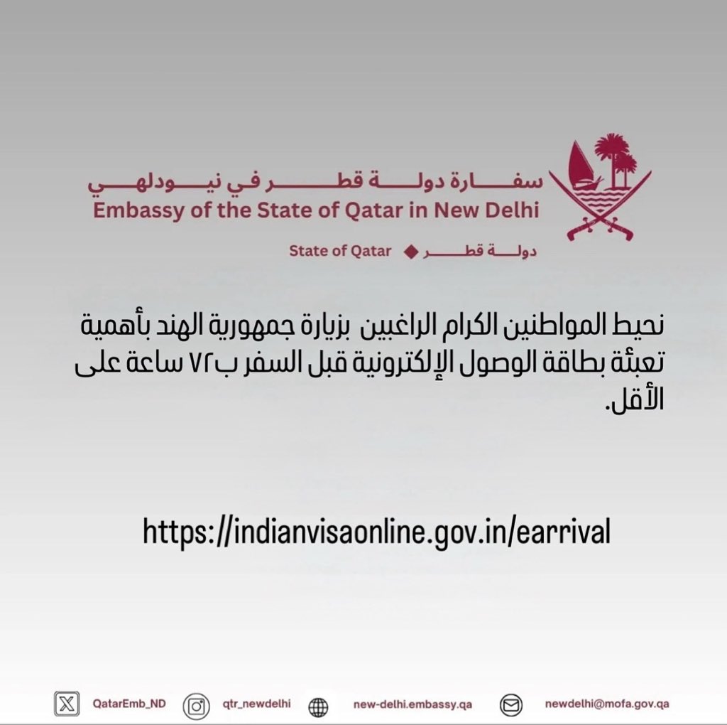QatarEmbassy.India tweet media