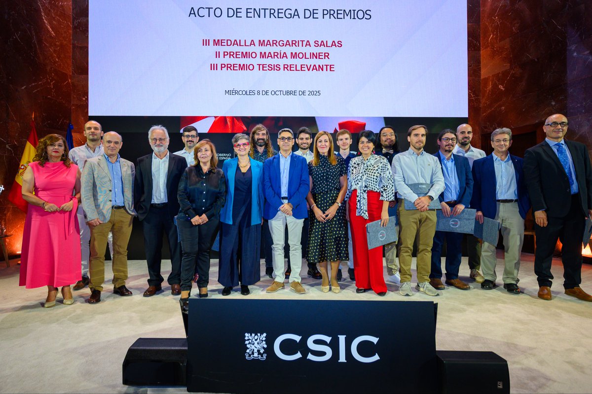 CSIC's tweet image. 🏆 El #CSIC entrega las Medallas Margarita Salas, Premios Tesis Relevante y Premios María Moliner   

🔬 Con estos galardones, la institución reafirma su compromiso con la excelencia investigadora, el aprendizaje y la formación de nuevas generaciones

👉 f.mtr.cool/zledhiknbb