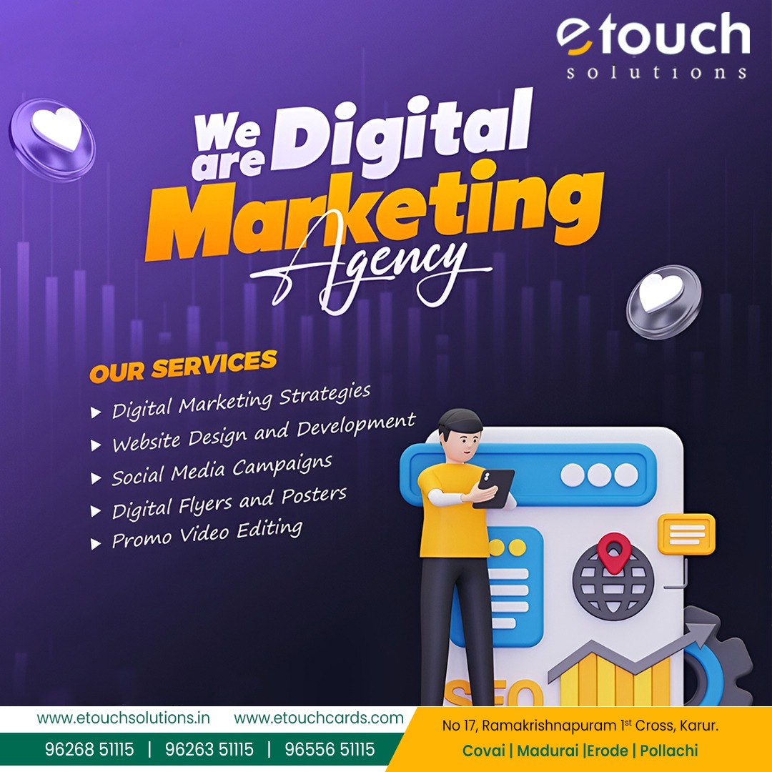 EtouchS89870's tweet image. 🚀 Grow your brand online with Etouch Solutions! From digital marketing strategies to social media campaigns, we’ve got you covered. 💻    

#EtouchSolutions #DigitalMarketing #BrandGrowth