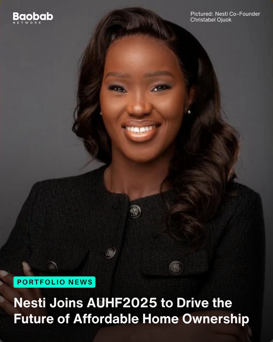 Catch <a href="/nestiafrica/">nestiafrica</a>  (Baobab ’24) at #AUHF2025 as they share how blended finance can unlock home ownership across Africa.