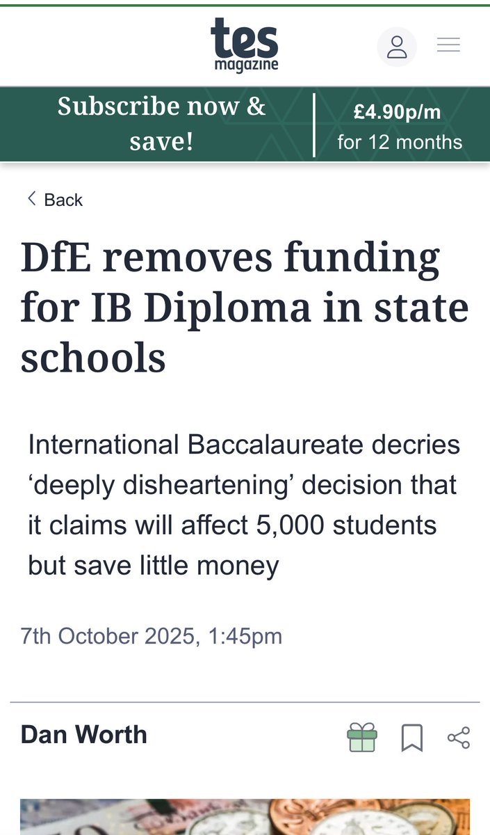 This is tragic but sadly not surprising from this Government. More support axed for state schools providing opportunities for some of the most disadvantaged children.