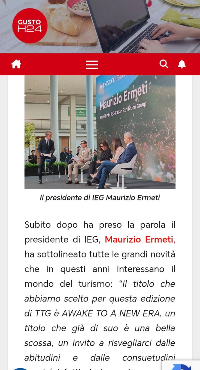 Inaugurata a Rimini fiera “Il TTG della nuova era”
Fino al #1 ottobre  le due manifestazioni del turismo e dell’ospitalità firmate #IEG
#Gustoh24 qui:
gustoh24.it/inaugurata-a-r…
<a href="/marcoforc/">Marco Forcellini</a>
<a href="/sassi_mario/">Sassi Mario 🇪🇺</a> <a href="/IEGexpo/">ITALIAN EXHIBITION GROUP</a> <a href="/BettaVitali/">Solo bagaglio a mano</a> <a href="/comunerimini/">Comune di Rimini</a> <a href="/PecoraroScanio/">Alfonso Pecoraro Scanio</a> <a href="/paoloigna1/">paolo ignazio marong</a> <a href="/fipeconf/">Federazione Italiana Pubblici Esercizi</a>