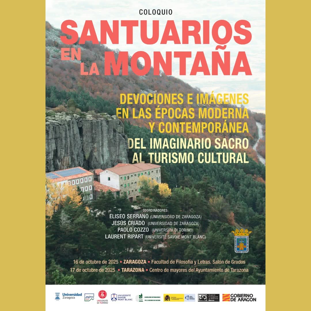 🗣️El Centro de Mayores de Tarazona acoge el Coloquio “Santuario en la montaña: devociones e imágenes en la época moderna y contemporánea. Del imaginario sacro al turismo cultural”.

 📅17 de octubre
🕐 A partir de las 13:00 h
👥 Abierto al público en general

 #Tarazona  #Cultura