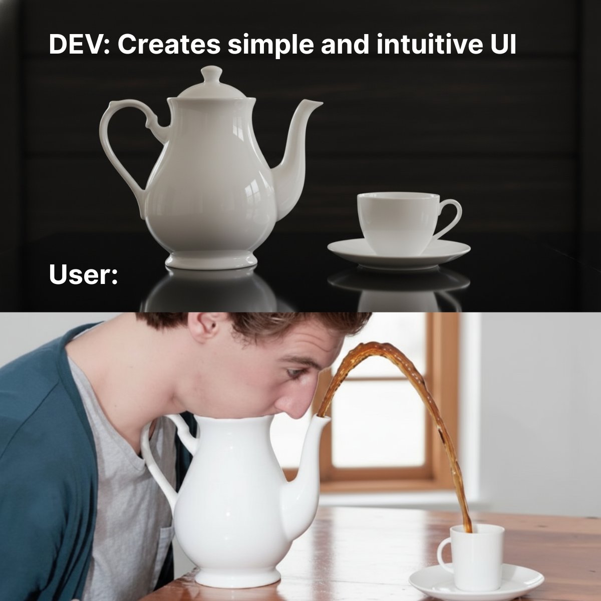 pov: your product guy says "the UI is perfect. The user... needs more training".