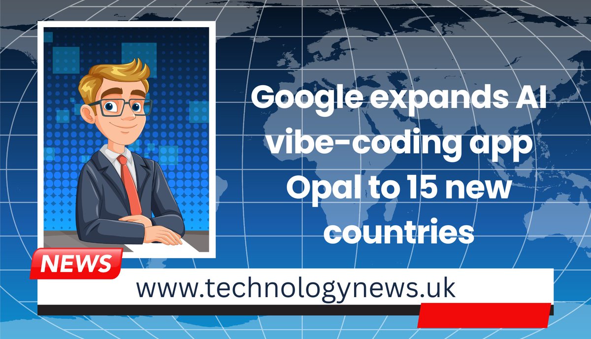 itjobboards's tweet image. Read the full news here- technologynews.uk/google-expands…
#GoogleOpal #VibeCoding #NoCodeAI #AIForEveryone #MiniAppBuilder #OpalLaunch #GlobalAI #TechInIndia #AIExpansion #DigitalInnovation