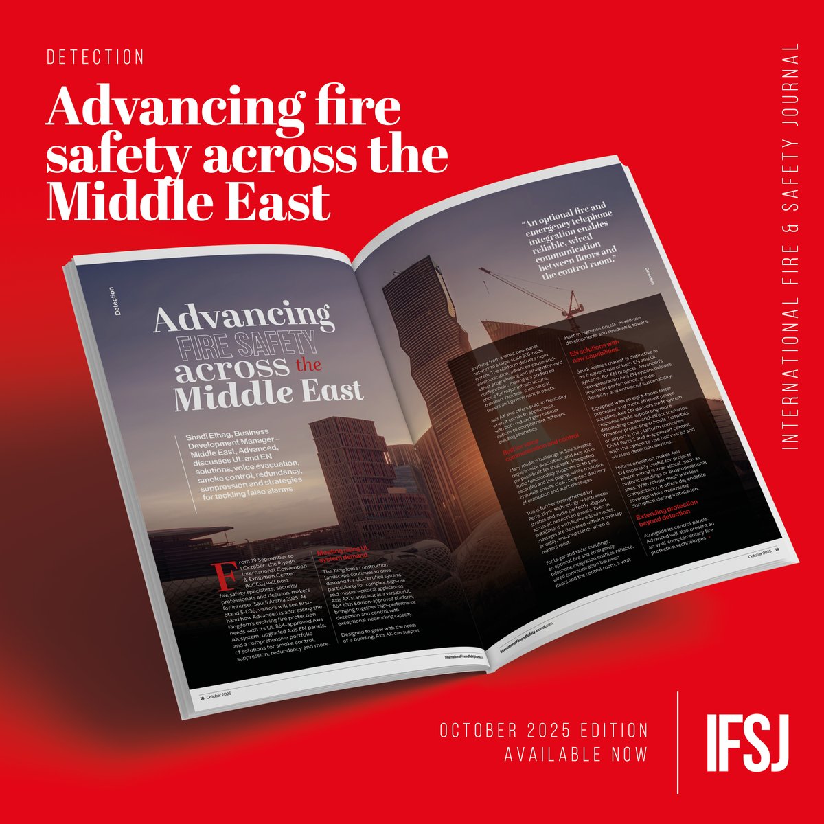 Advanced showcased UL and EN fire systems at Intersec Saudi Arabia 2025 led by Shadi Elhag highlighting voice evacuation and smoke control Read more: loom.ly/esASHZo
 #Advanced #FireSafety