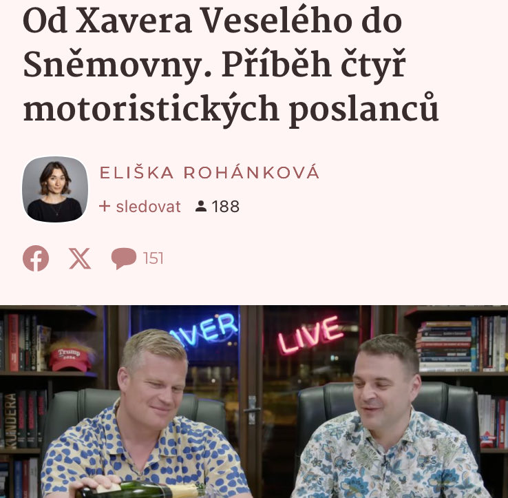 Seznam, najdu tam, co už znám. <a href="/SeznamZpravy/">Seznam Zprávy</a> myslel jsem, že praxe takhle otevřené zlodějiny v médiích je pryč. Ale ono ne. Vydali jsme v pondeli na <a href="/hlidacipes_org/">HlídacíPes.org</a> a včera dokonalá “autorská kopie” na Seznam Zprávy. Link na originál od pro srovnání: hlidacipes.org/ctyri-xaverovy…