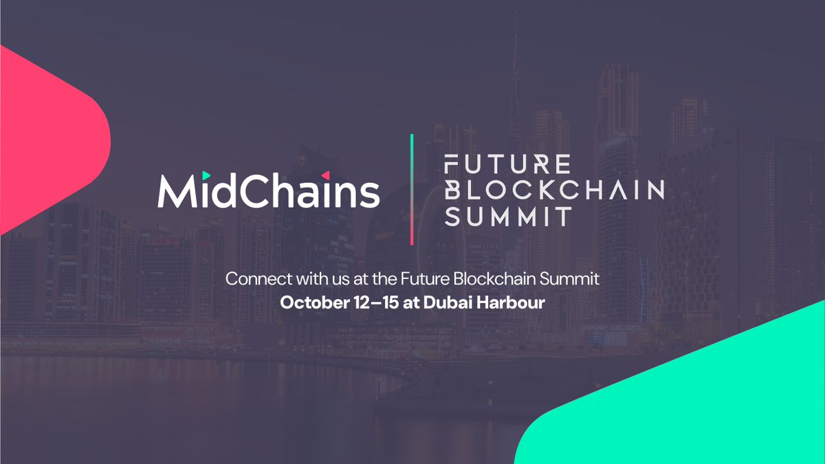 <a href="/MidChains_/">MidChains</a>  will be at the Future Blockchain Summit in Dubai Harbour from October 12 to 15. 

On Tuesday, October 14 at 1:30 PM, we will participate in a roundtable organized by <a href="/varadubai/">Virtual Assets Regulatory Authority (VARA)</a>  on “The Emergence of Stablecoin Regulation Around the World.”