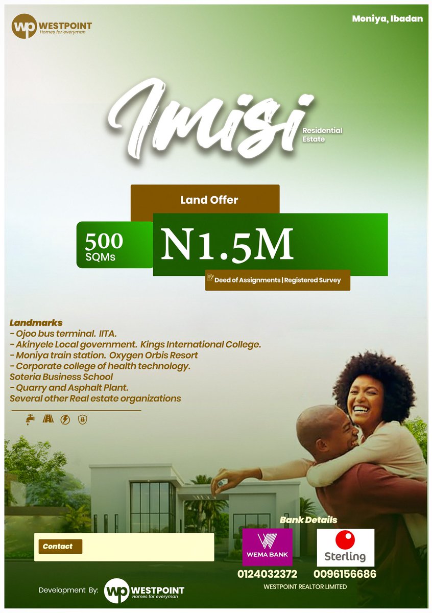 westpoint_ng's tweet image. We have two things in common here at WestPoint. 

1. We are a huge fan of #ImisiAyanwale, the winner of #BBNaija 2025.

2. We have a property named Imisi Residential Estate in Moniya, Ibadan.

Congratulations to you @imisioluwa668 ❤️🎉 #BBNaijaS10