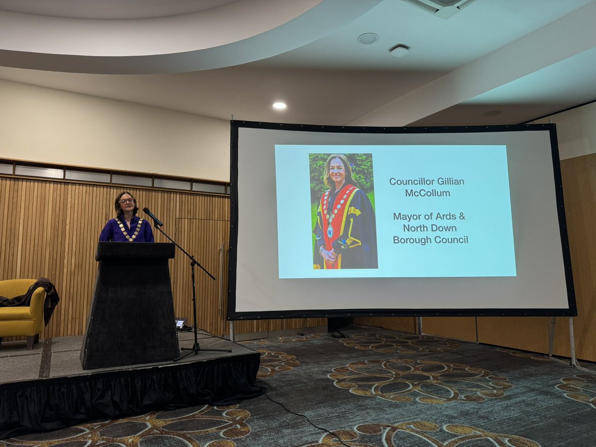 Mayor of Ards and North Down Borough Council Gillian McCollum with the opening address