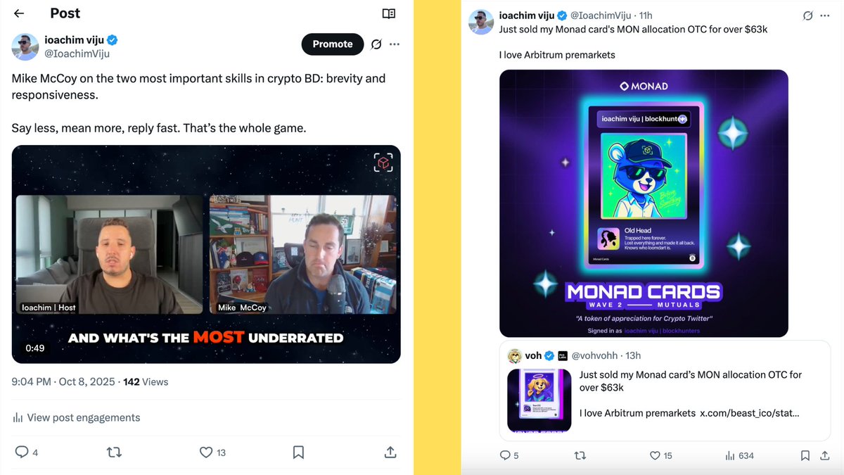 The CT algo is just showing us the sad truth of human nature.

On the left, you’ll see a clip from my interview with <a href="/emceecoy_/">Mike McCoy</a> -> we talked about what actually matters in BD if you want a real career and are willing to play the long, professional game.

Mike’s been at some of