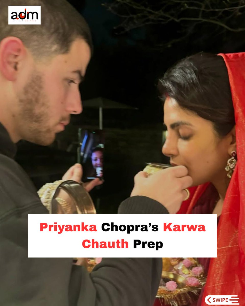 alldatmatterz_'s tweet image. Priyanka Chopra begins Karwa Chauth prep with festive mehndi & little Malti by her side ✨
#PriyankaChopraJonas #karwachauth2025