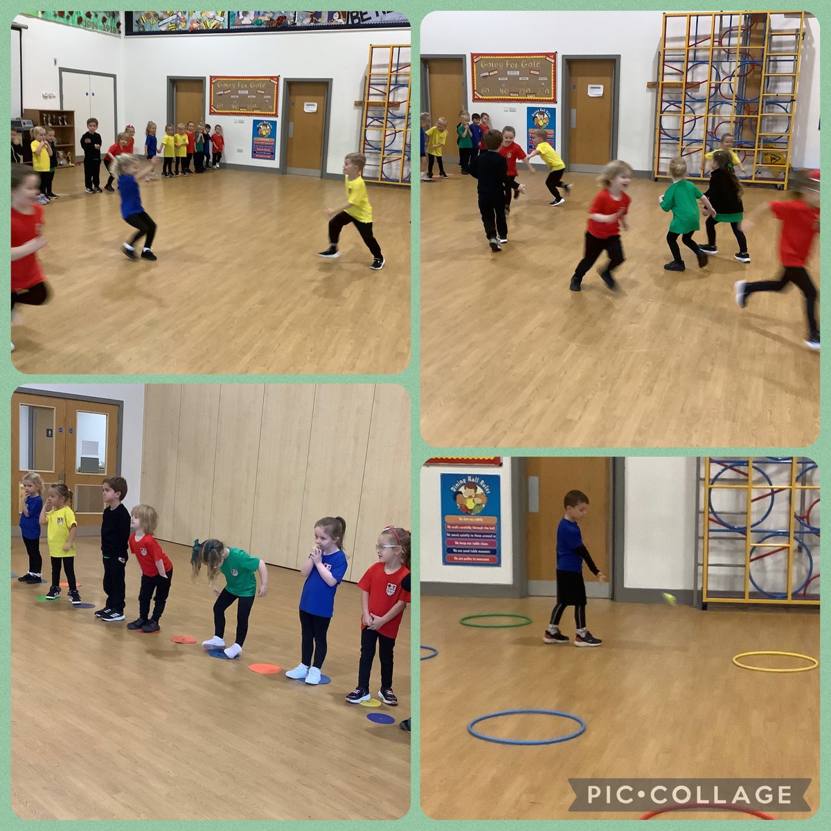 We loved playing our breakfast game in P.E. Learning to keep safe and finding spaces.