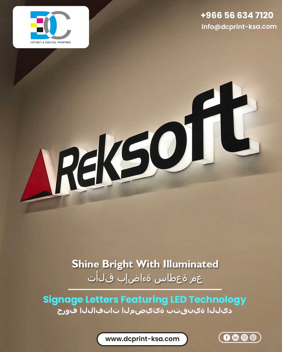 DC__print's tweet image. Illuminate your brand with DC Print’s energy-efficient LED signage letters for striking day-and-night visibility.
dcprint-ksa.com

#DCPrint #LEDSignage #IlluminatedLetters #ChannelLetters #BacklitSigns #HaloLitSigns #3DSignage #BrandVisibility #CustomSignage #Business