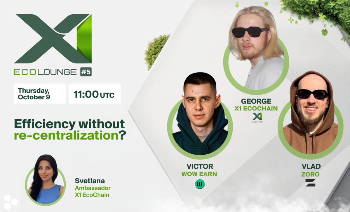 Abdulha38742601's tweet image. Hey everyone, I&apos;m pumped to be part of @x1_ecochain and want to share something exciting with you!
How can decentralized systems stay efficient and scalable without slipping back into centralization?
Let’s dive into this topic together 👇👇
#X1NODE, #X1EcoChain.