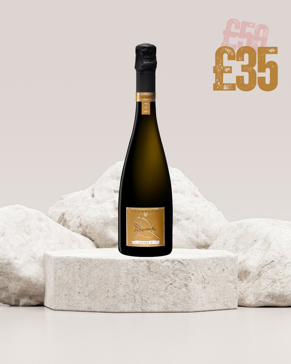 WhiskyHQ's tweet image. 🚨 Champagne Deal Alert! 🚨
Devaux Cuvée D NV — £50 RRP — now just £35 🥂
A stunning Champagne from one of the most respected houses in the Côte des Bar.
Elegant, rich, and now an unmissable saving.

Limited stock — don’t miss out! 🍾
#Champagne #Devaux #WineDeal #Dealoftheday