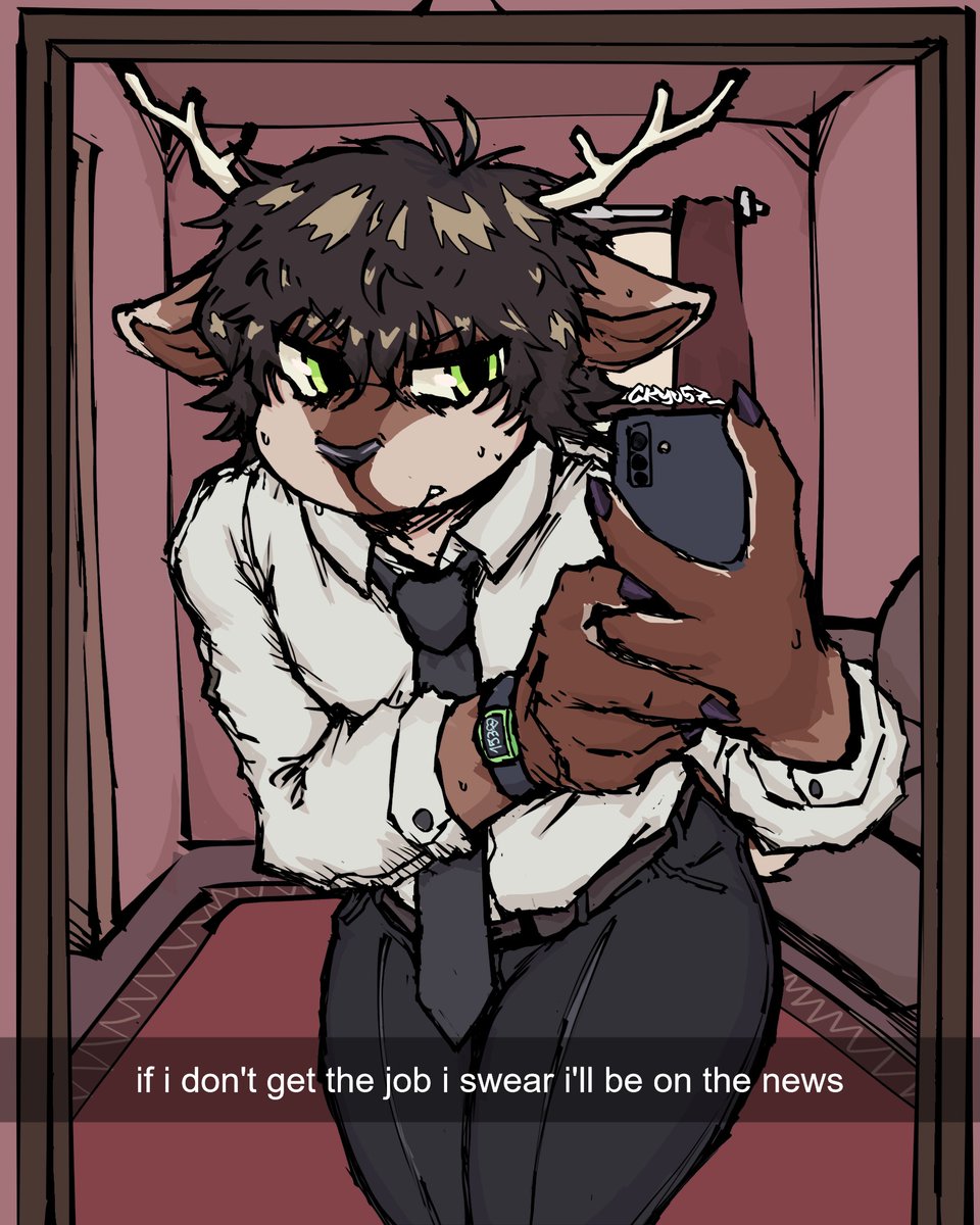 he's nervous, but in a very bad way...