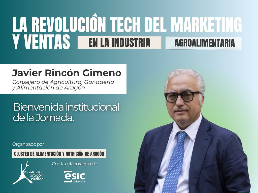 📢 La Jornada de Inmersión en Innovación Estratégica 2025 contará con la bienvenida institucional de Javier Rincón Gimeno, Consejero de Agricultura, Ganadería y Alimentación de Aragón.

📅 29/10 | Hotel Petronila | Zaragoza

🔗 Inscripción: forms.office.com/e/H0pSBFQs8A