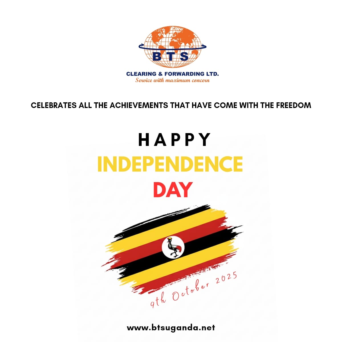 BTS Clearing &amp; Forwarding Limited remains committed to driving trade, logistics, and national progress.
#UGAt63