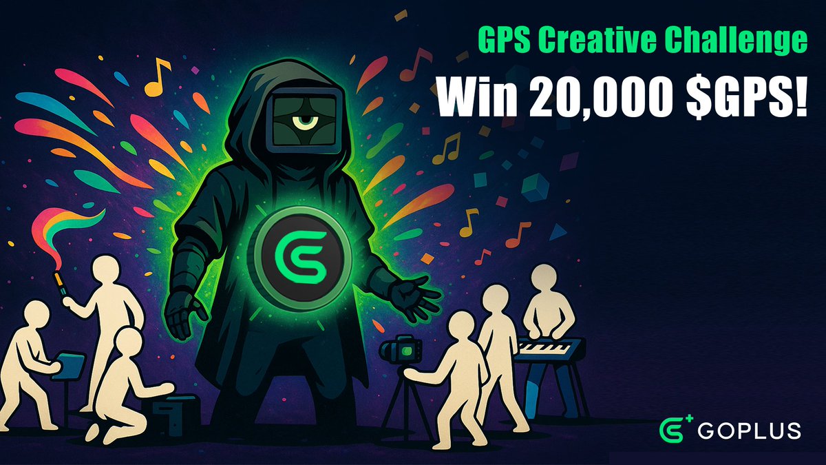 GoPlusSecurity's tweet image. 🎨 GPS Creative Challenge – Win 20,000 $GPS
Create anything that showcases GoPlus’s new chapter — any style, any format.
📝 Join: Post on X with #GPS and @GoPlusSecurity
⏰ Date: Oct 9–16
🏆 Rewards: 20 most creative entries share 20,000 $GPS
Let’s paint the town green!