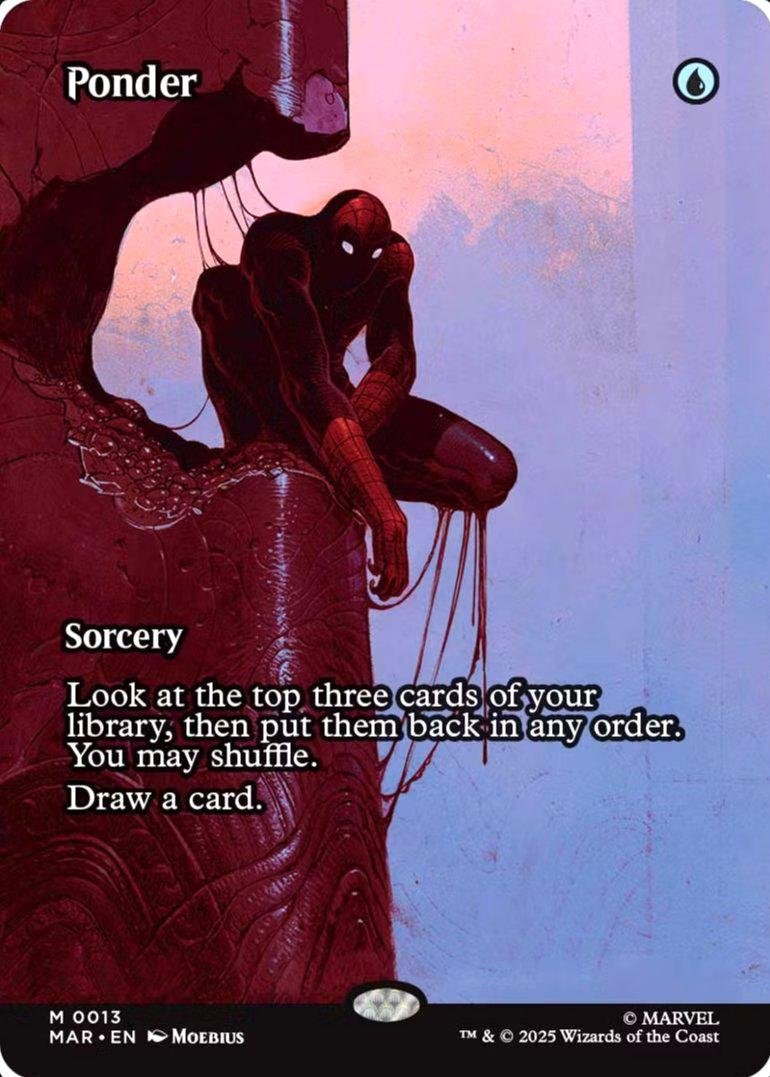 L'extension Spider-Man de MTG m'a rappelé que Moebius avait illustré du Spider-Man.

Et c'est juste magnifique: