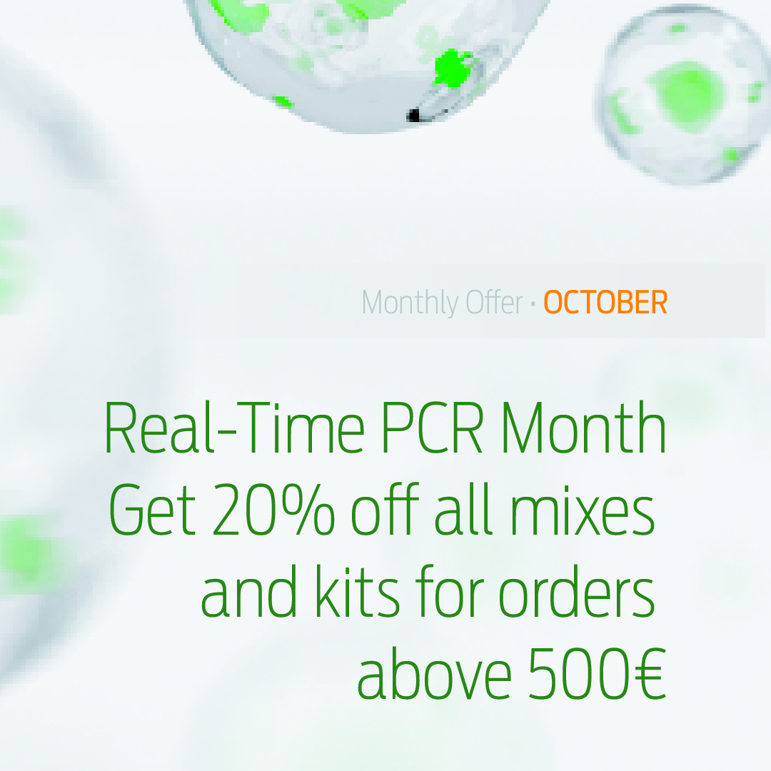 It’s Real-Time PCR Month at NZYtech!

Enjoy 20% off all Real-Time PCR Mixes until Oct 24, 2025.

Spend €500+ to qualify and get premium reagents at unbeatable value.

Offer ends soon!