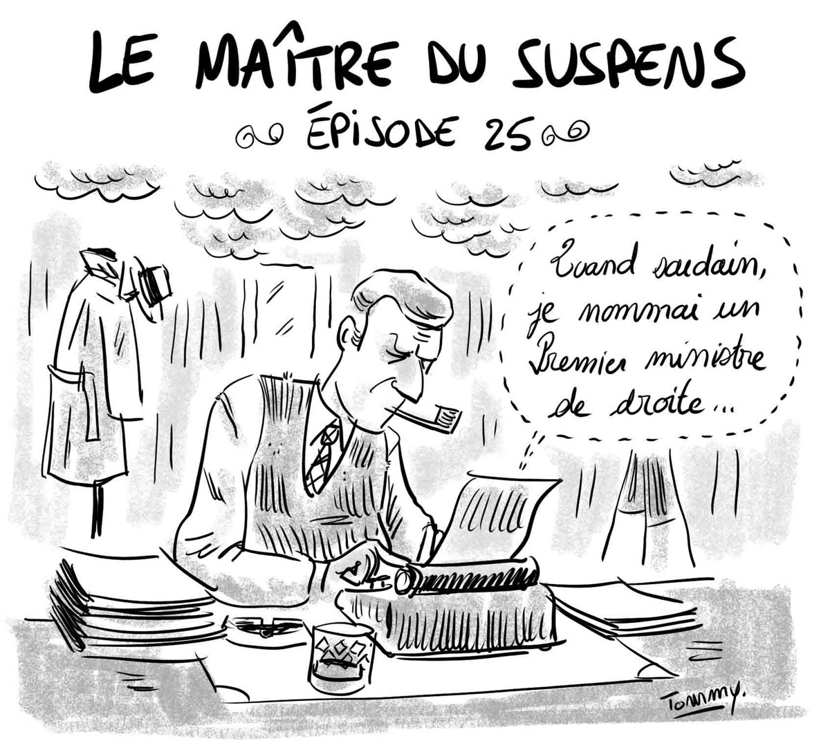 Hier soir, l’Élysée a annoncé qu’Emmanuel Macron “nommera un Premier ministre d’ici 48 heures”. Est-ce que ça sera quelqu’un de droite, de drouate ou juste très loin de la gauche ? On retient notre souffle.

✍️ Tommy Dessine : instagram.com/tommydessine/