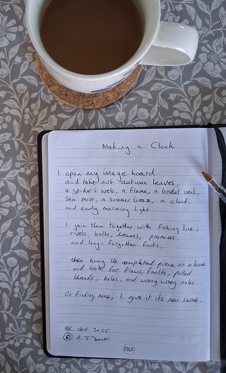 Coffee and the 10th draft of a new poem...