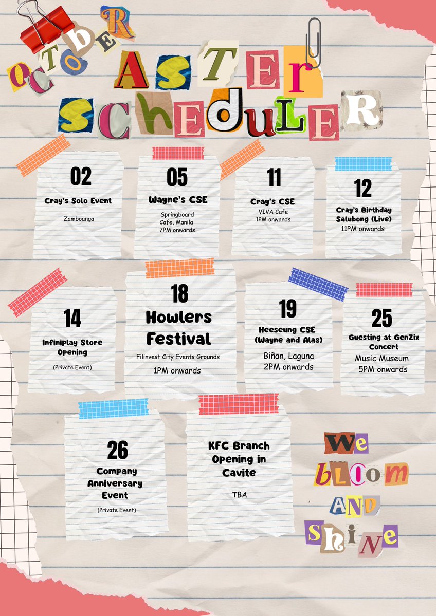 We are back with a jam-packed October!🥳

Definitely, we missed doing this after such a long time being MIA, so see you there?

PS. The scheduled dates are subject for changes, so stay tuned and always check our page for updates.